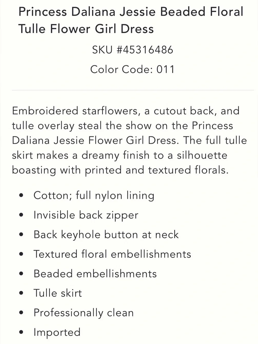 Princess Daliana ivory sleeveless